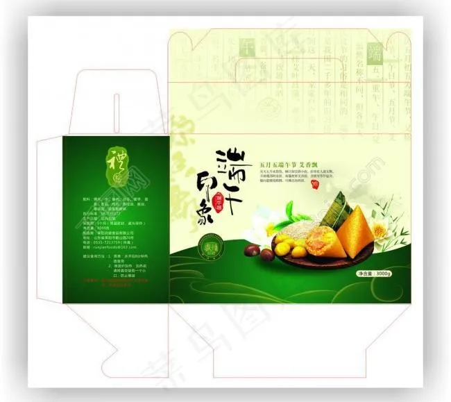 端午节粽子礼盒图片cdr矢量模版下载