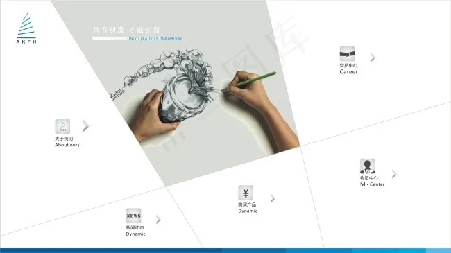 创意网站设计cdr矢量模版下载