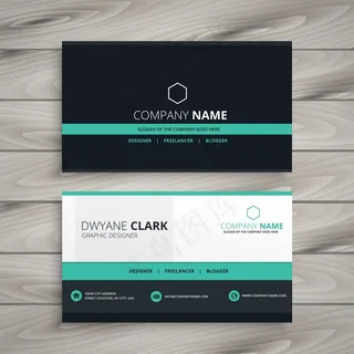 黑色蓝色IT科技大气名片