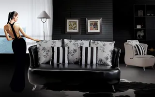 高档奢华真皮沙发PSD广告设