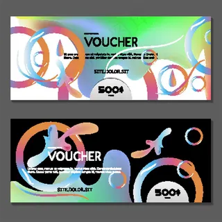 矢量优惠券模板图片