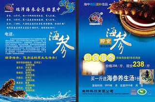 海参宣传单