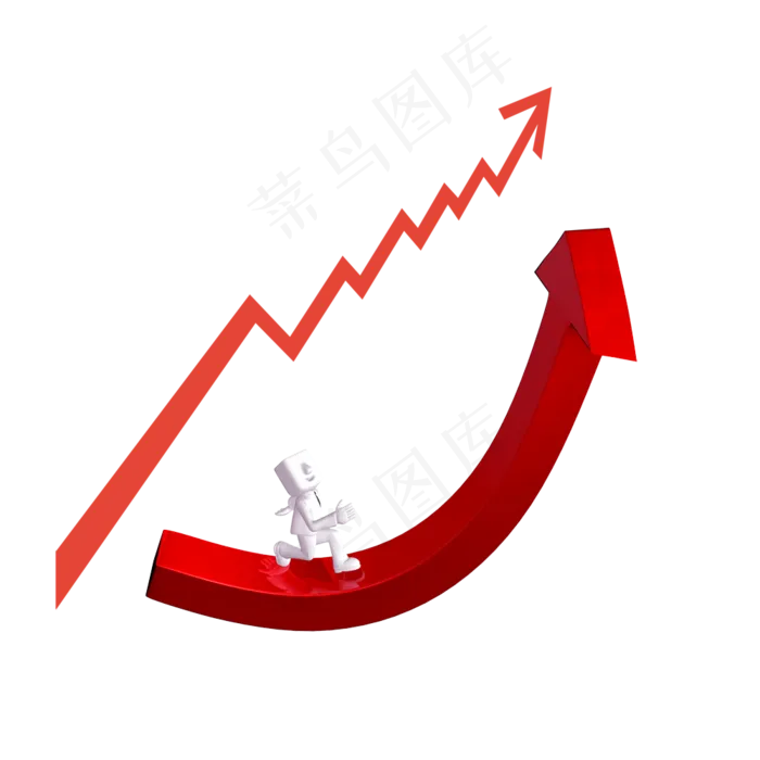 卡通箭头立体箭头上升箭头数据素材