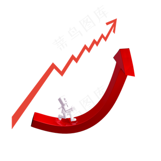 卡通箭头立体箭头上升箭头数据素材