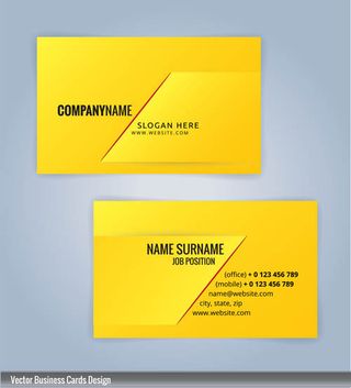 黄色的名片