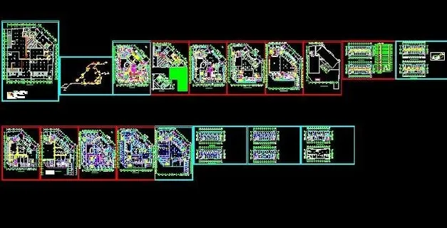 二十五层五星级酒店暖通设计图纸