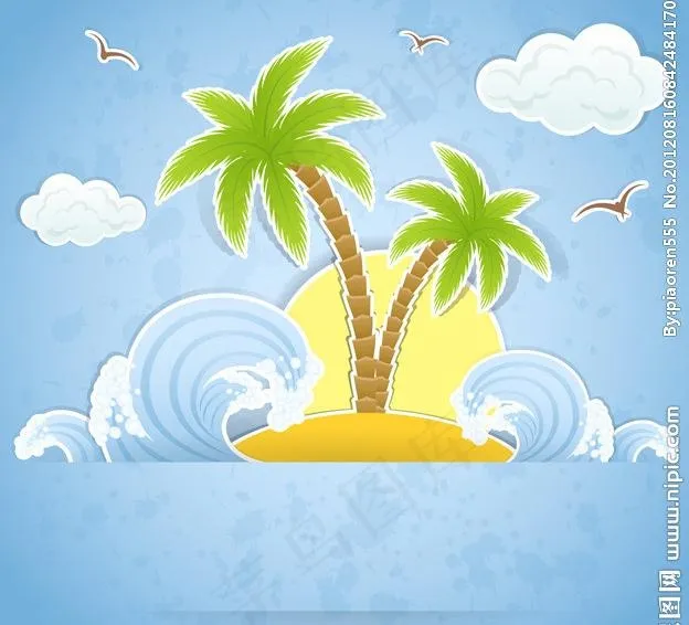 卡通夏日图片eps,ai矢量模版下载