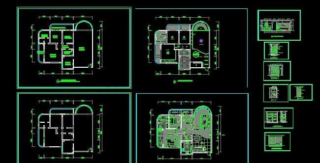 西式风格别墅室内装饰施工图