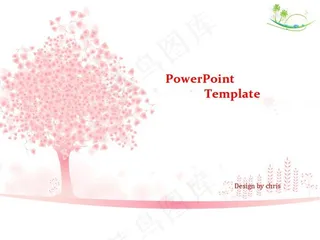 粉色小树PPT模板
