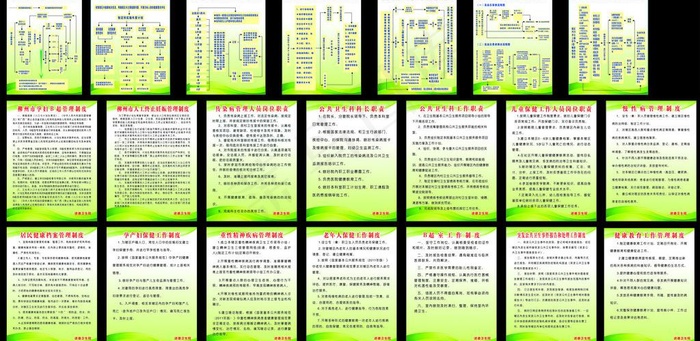 卫生院制度图片cdr矢量模版下载