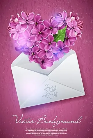 春季花卉主题背景矢量