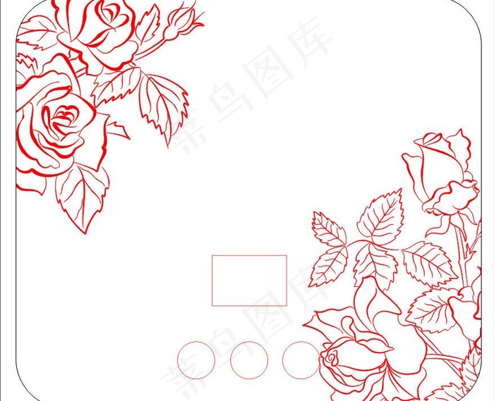 玫瑰矢量花纹图片