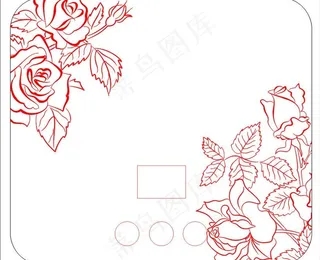 玫瑰矢量花纹图片