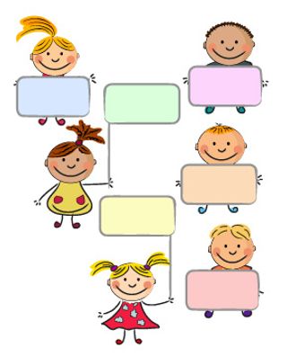 可爱的孩子海报矢量素材