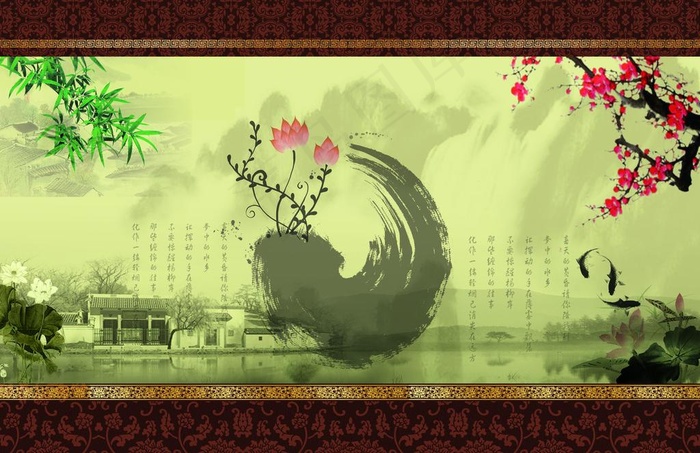 中国风背景图图片