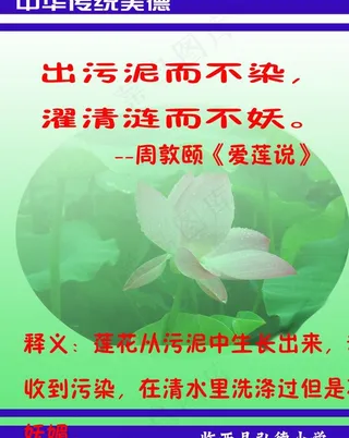 传统美德 出污泥而不染图片