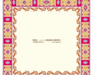 紫色图案花纹边框设计素材