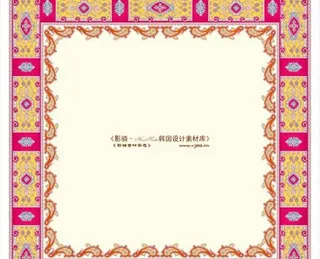 紫色图案花纹边框设计素材