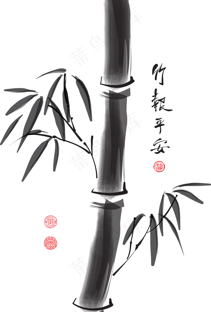翻译：矢量竹画好