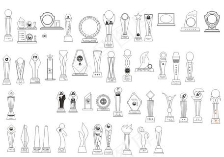 各类奖杯矢量图