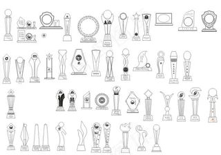 各类奖杯矢量图