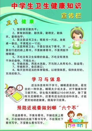 卫生健康知识宣传栏图片
