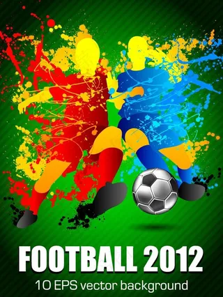 墨迹踢足球背景图片