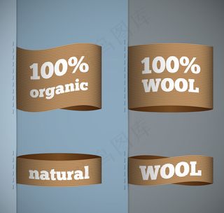 4款衣服布标设计矢量素材.