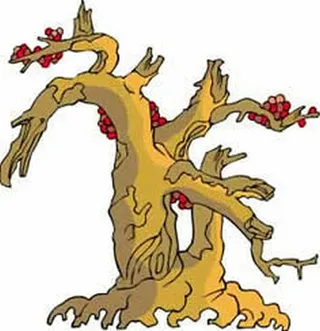 梅花树干矢量图