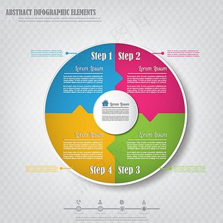 彩色光盘创意图表