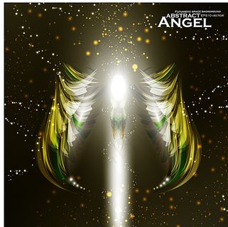 梦幻炫彩翅膀矢量素材图片