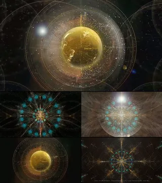 LED高清宇宙地球舞台背景