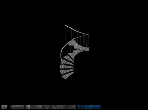 圆型的3D楼梯模型