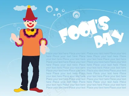 folols天蓝色背景的小丑