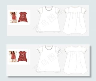 童装款式原创矢量手稿