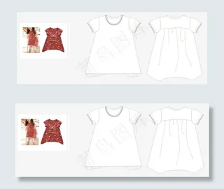 童装款式原创矢量手稿