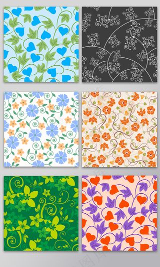 欧式花纹矢量背景