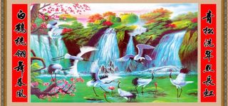 中堂风景画图片