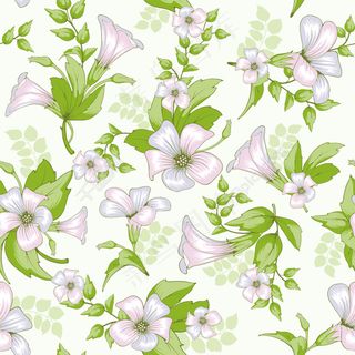 牵牛花背景矢量素材.