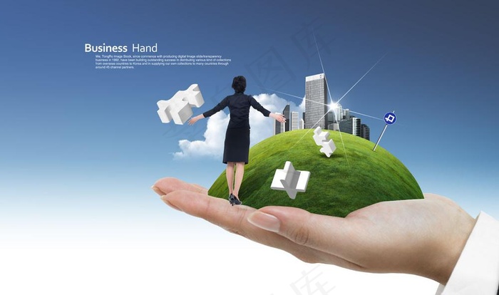 创意手势商业海报图片