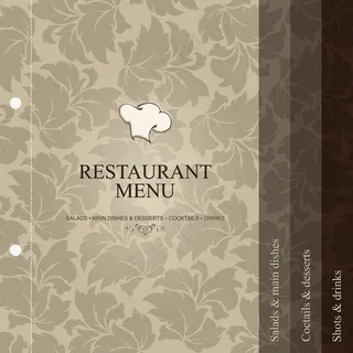 精美高档菜单素材