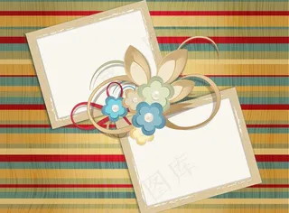 时尚花纹木纹相框边框图片