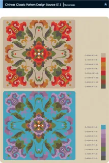 经典的中国古典花纹矢量素材3