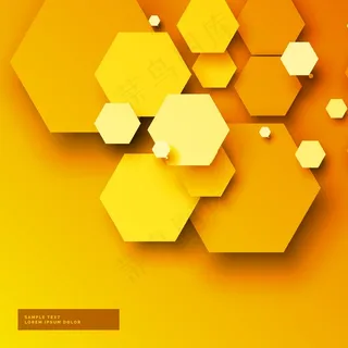 黄色背景矢量图