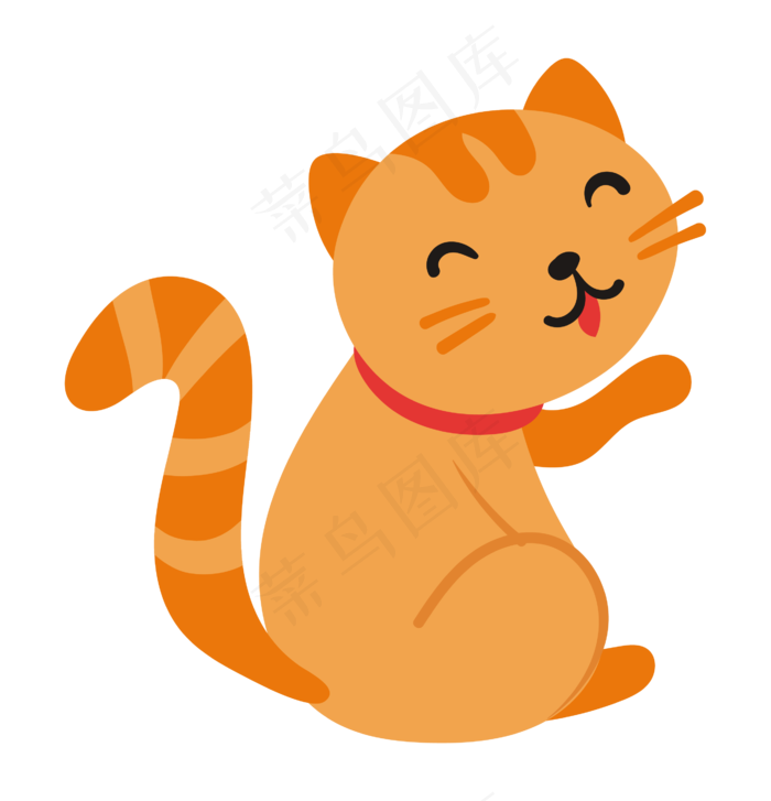 卡通手绘猫咪png素材