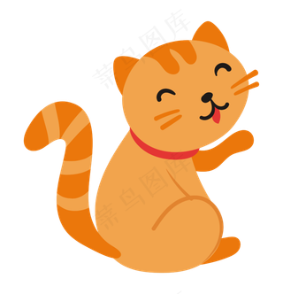 卡通手绘猫咪png素材
