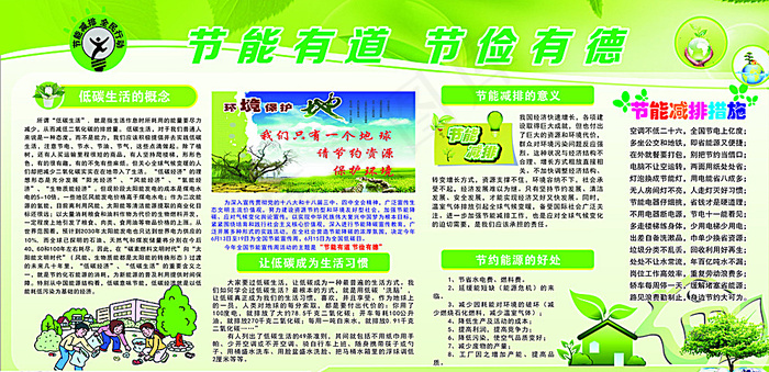 节能有道 节俭有德图片cdr矢量模版下载
