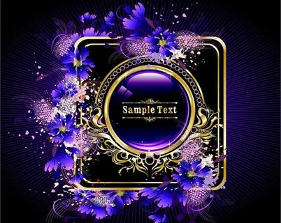 欧式金色花纹边框图片