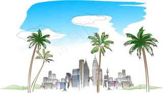 界奇迹风景矢量素材