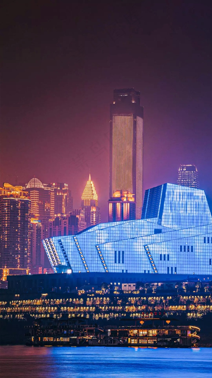 城市夜景高清摄影图片